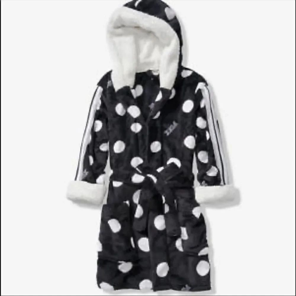 Victoria’s Secret Pink Sherpa polkadots hood Robe